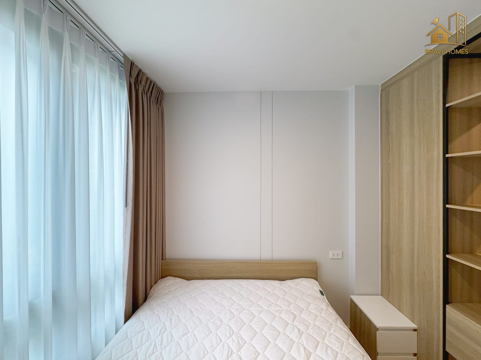 NUE CONNEX ดอนเมือง ห้องนอน มองจากปลายเตียง